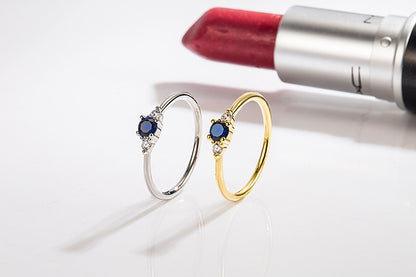 Small Blue Diamond Rings