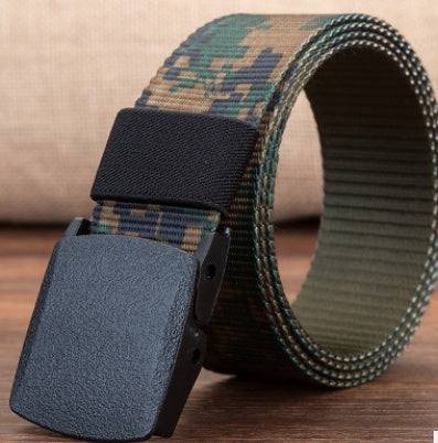 Canvas belt woven nylon buckle