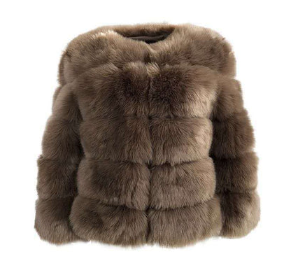 Faux furry slim mink jackets