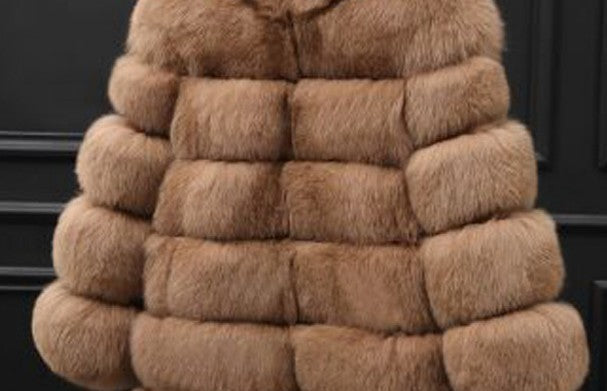 Faux furry slim mink jackets