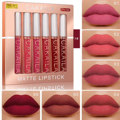 Matte Nonstick Lip Gloss Sets Of 6