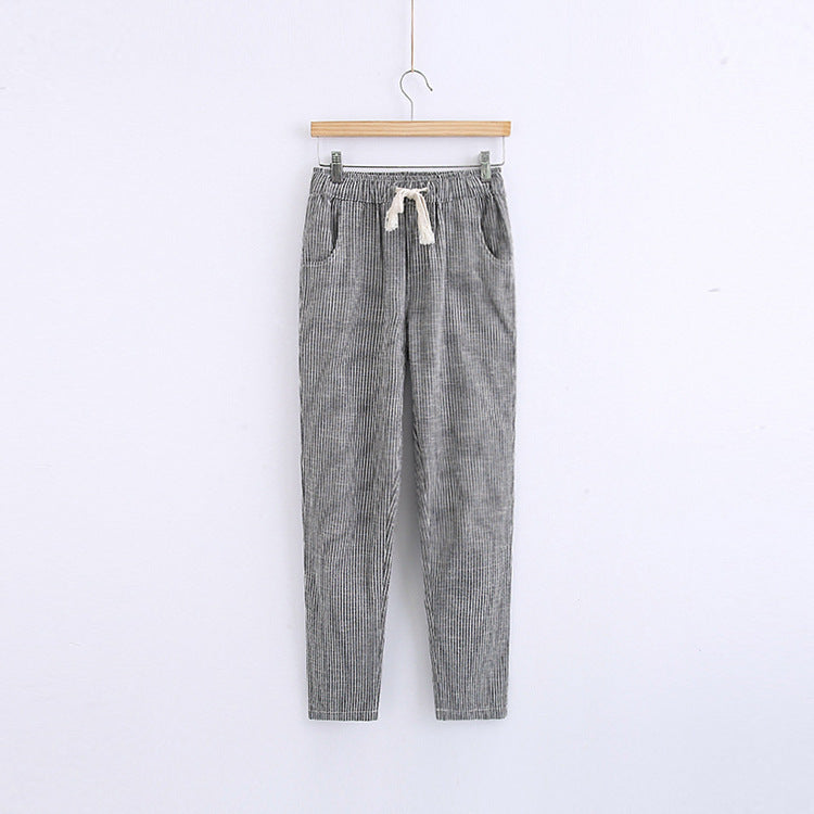 Spring and summer harem pants with elastic waist