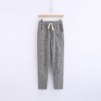 Spring and summer harem pants with elastic waist