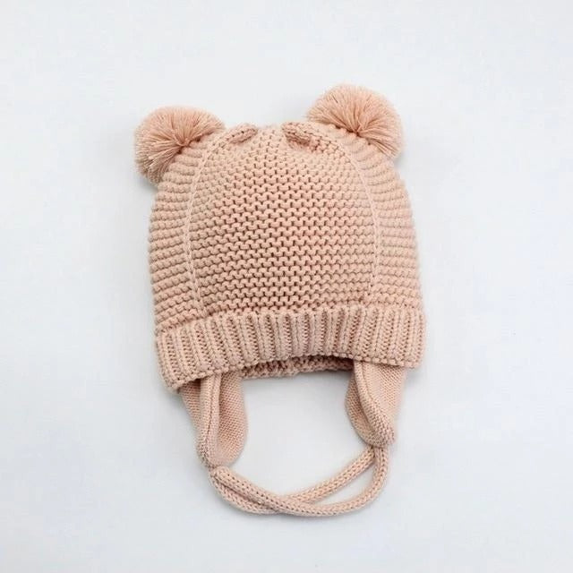 Jojo Double Pompom Knitted Beanie