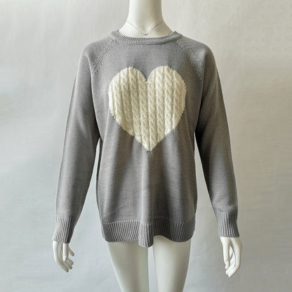 Love Printed Pullover Sweaters