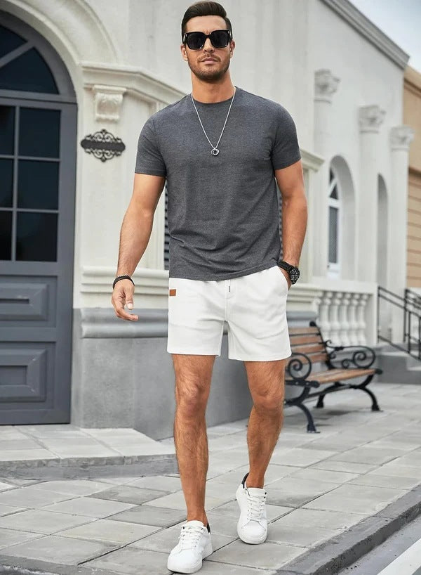 Solid Color Daily Loose Shorts Men's Sports Casual Pants