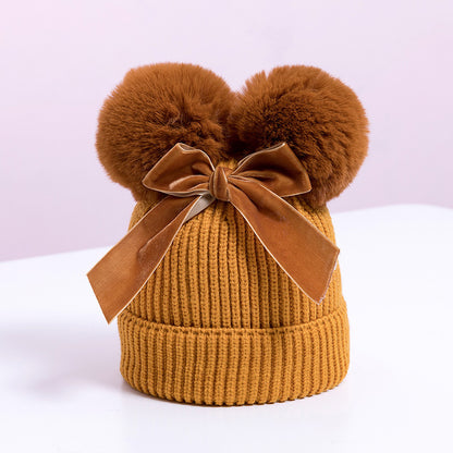 Children's knitted woolen hat