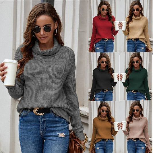 Long Sleeve High Collar Pullovers