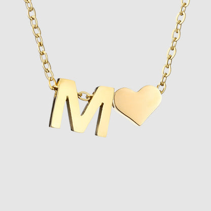 Minimalist Style Heart-shaped Letter Necklace Bracelet