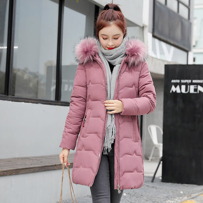 Fur collar down jacket