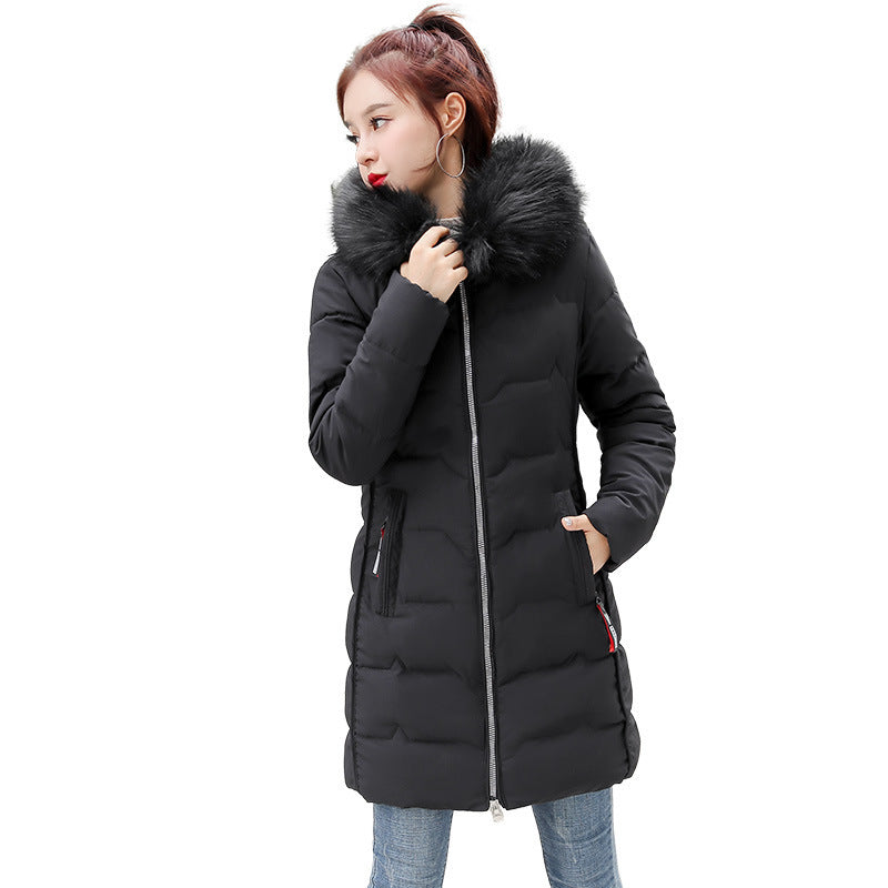 Fur collar down jacket