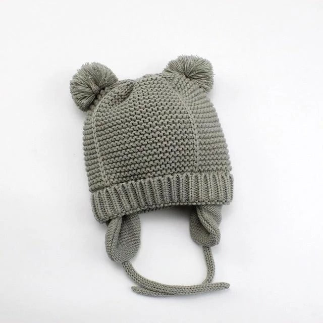 Jojo Double Pompom Knitted Beanie