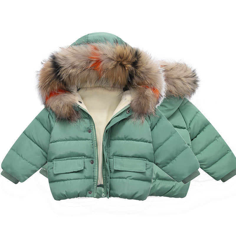 Baby girl's hand-stuffed cotton coats