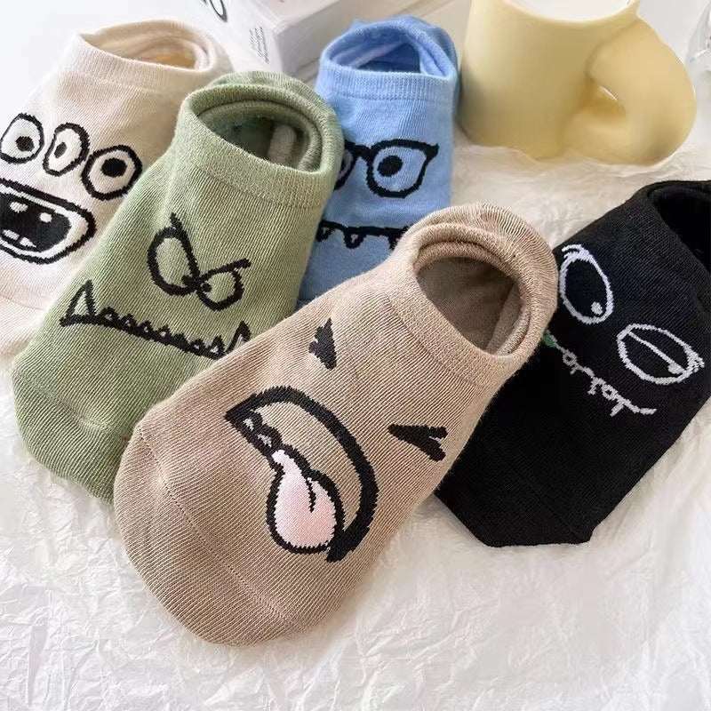 Summer Thin Cartoon Female Silicone Non-slip Socks