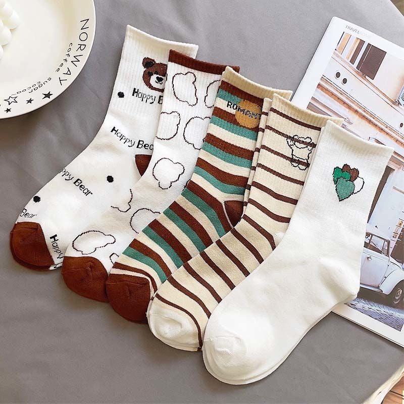 Women's Fashionable Hundred Cute Sweat Absorbent Long Socks