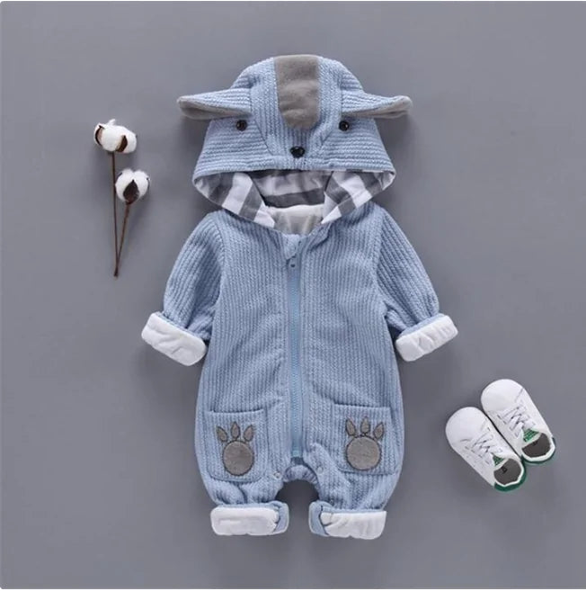 Koala Hooded Baby Rompers