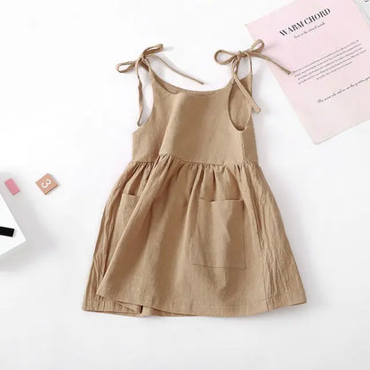 Sleeveless Cotton Toddler Girl Dresses