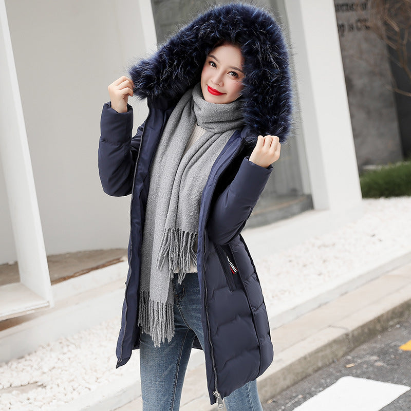 Fur collar down jacket