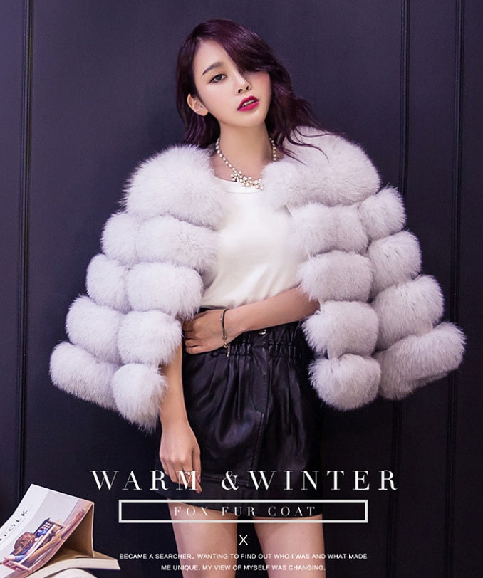 Mink fur coats elegant thick and warm