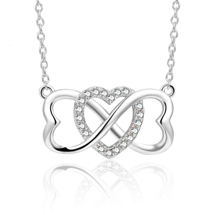 Love Necklace Female Creative Micro-inlaid 8 Words