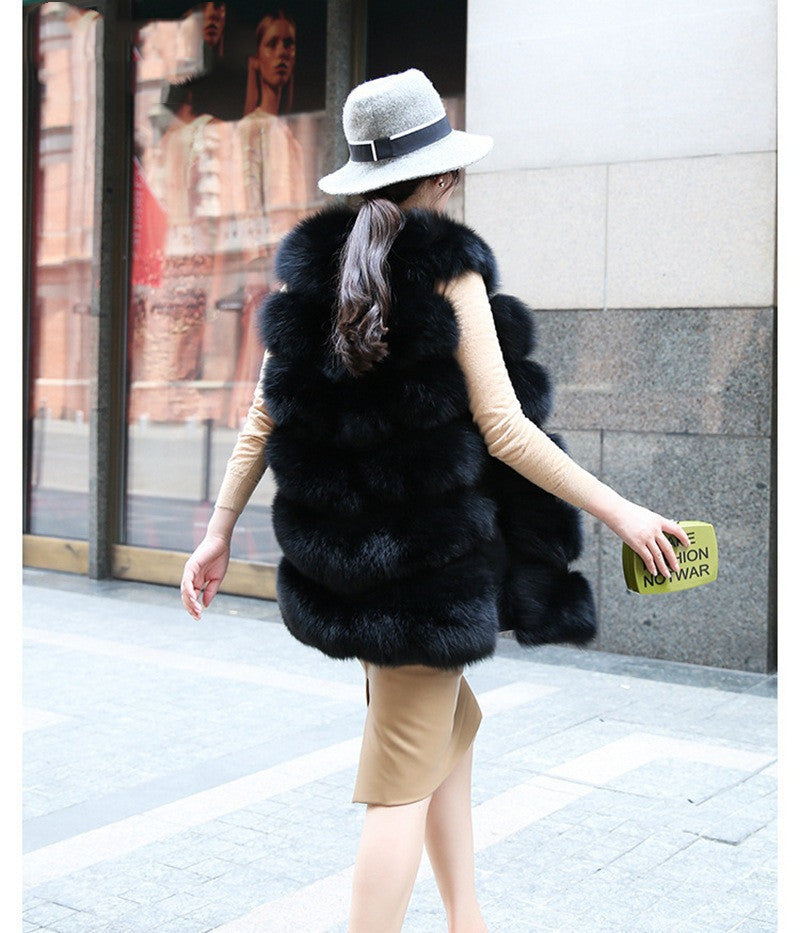 Mid Length Faux Fur Vests