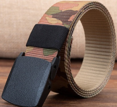 Canvas belt woven nylon buckle