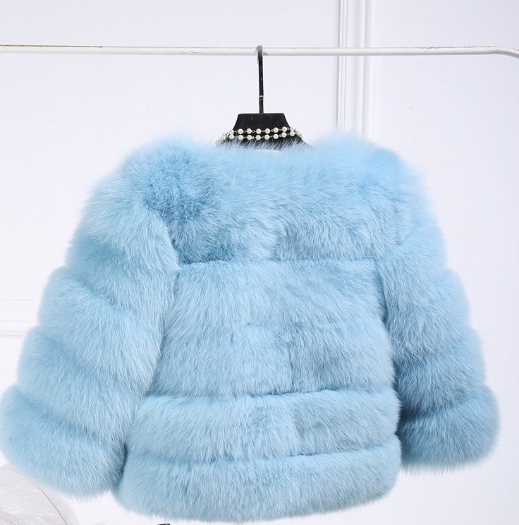 Mink fur coats elegant thick and warm