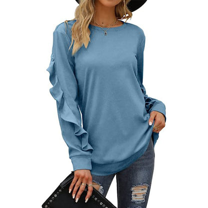 Pleated Long Sleeve Sweaters