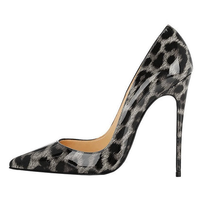 Animal Texture Pointed Toe High Heel Shoes