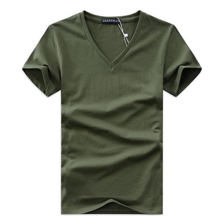 V Neck Cotton Short Sleeve T-Shirts