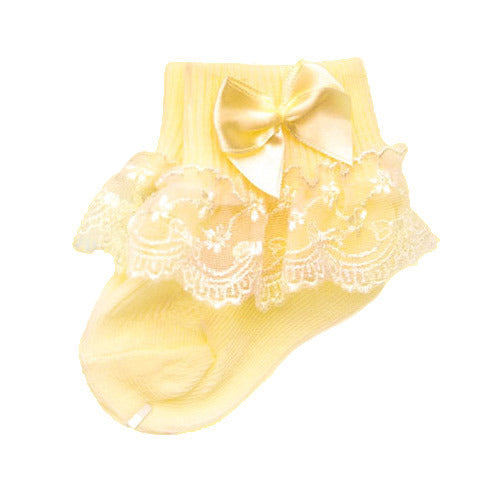 Bow lace baby socks