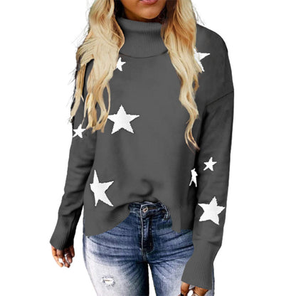 Turtleneck Long Sleeve Pullovers