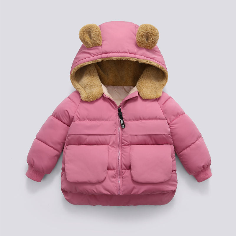 Short Thick Hooded Warm Jacket