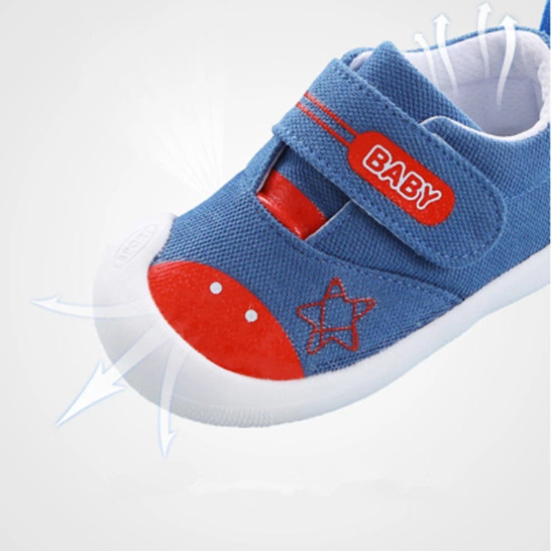 Baby Walking Shoes with Soft Cotton Soles are Non-slip