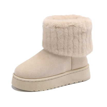 Thick-soled Plush Snow Boots Winter Warm