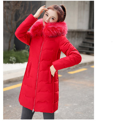 Fur collar down jacket