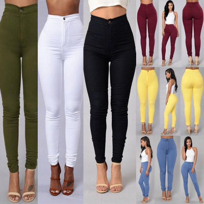 Thin waist stretch pencil pants