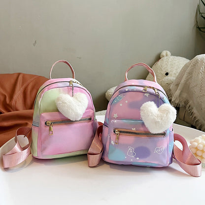 Nylon Cloth Large Capacity Simple Casual Simple Candy Color Texture Hand-carrying Backpack