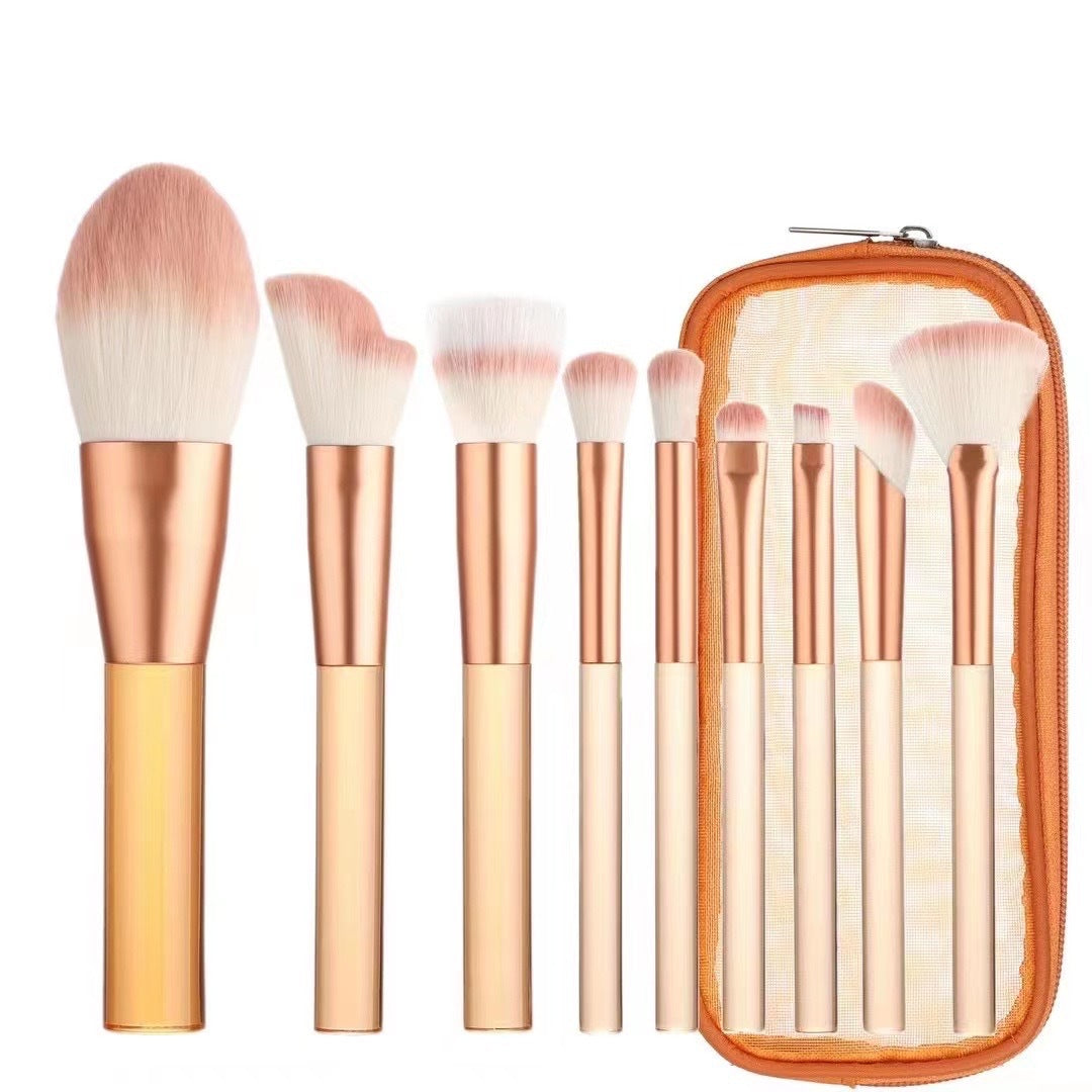 9-piece cosmetic brushes