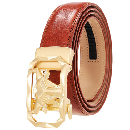 Leather Belt Alloy Automatic Buckle