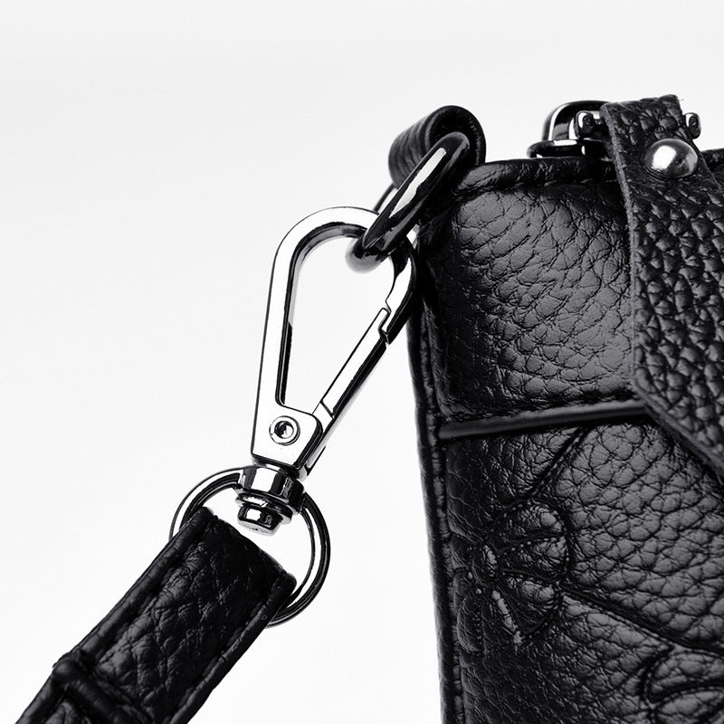 Embossed Pu Texture Shoulder Bags