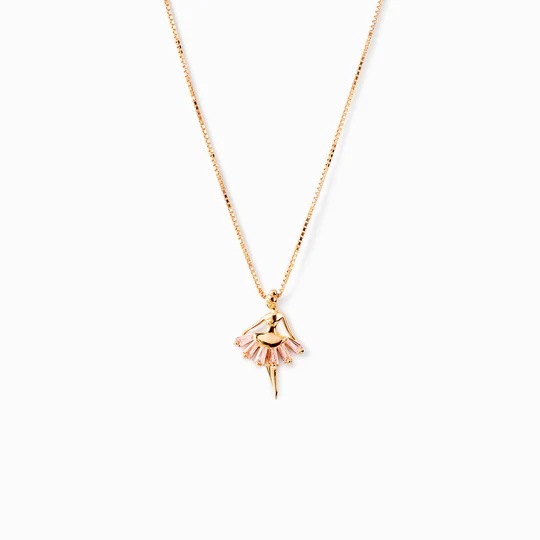 Rose Gold Ballet Girl Necklaces