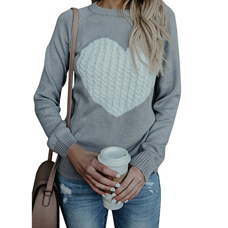 Love Printed Pullover Sweaters