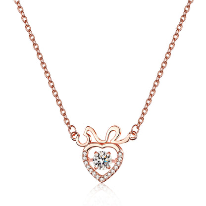 Pulsatile Heart Moissanite Necklaces