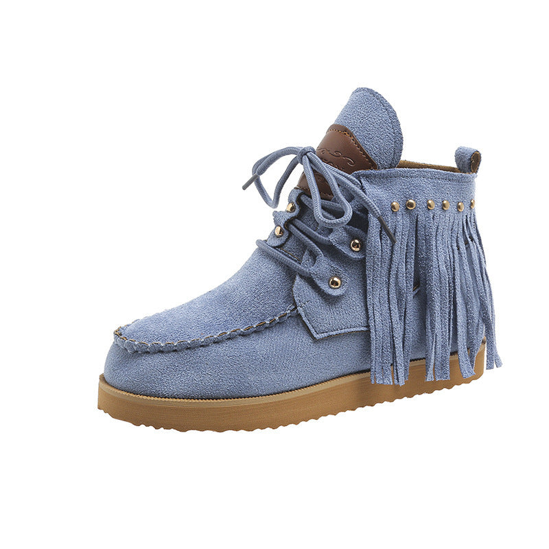 Tassel Boots Lace-up