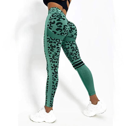 Leopard Print High Waist Yoga Tights