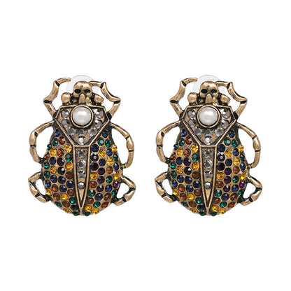 Coloured Beetle Earrings