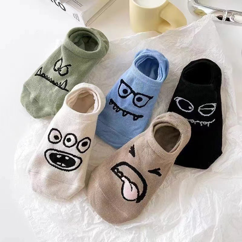 Summer Thin Cartoon Female Silicone Non-slip Socks