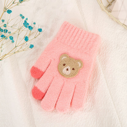 Five Finger Knitting Wool Gloves