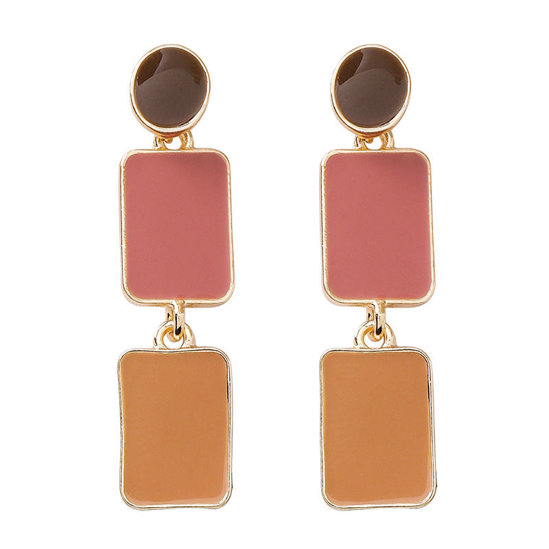 Retro Oil Painting Morandi Earrings